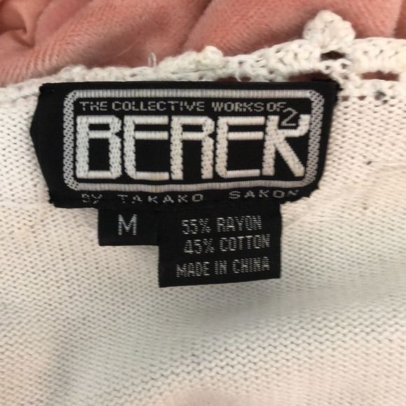 Berek 2 Valentine’s Day V-Neck white pink and gold sequin sweater size medium - Picture 10 of 11